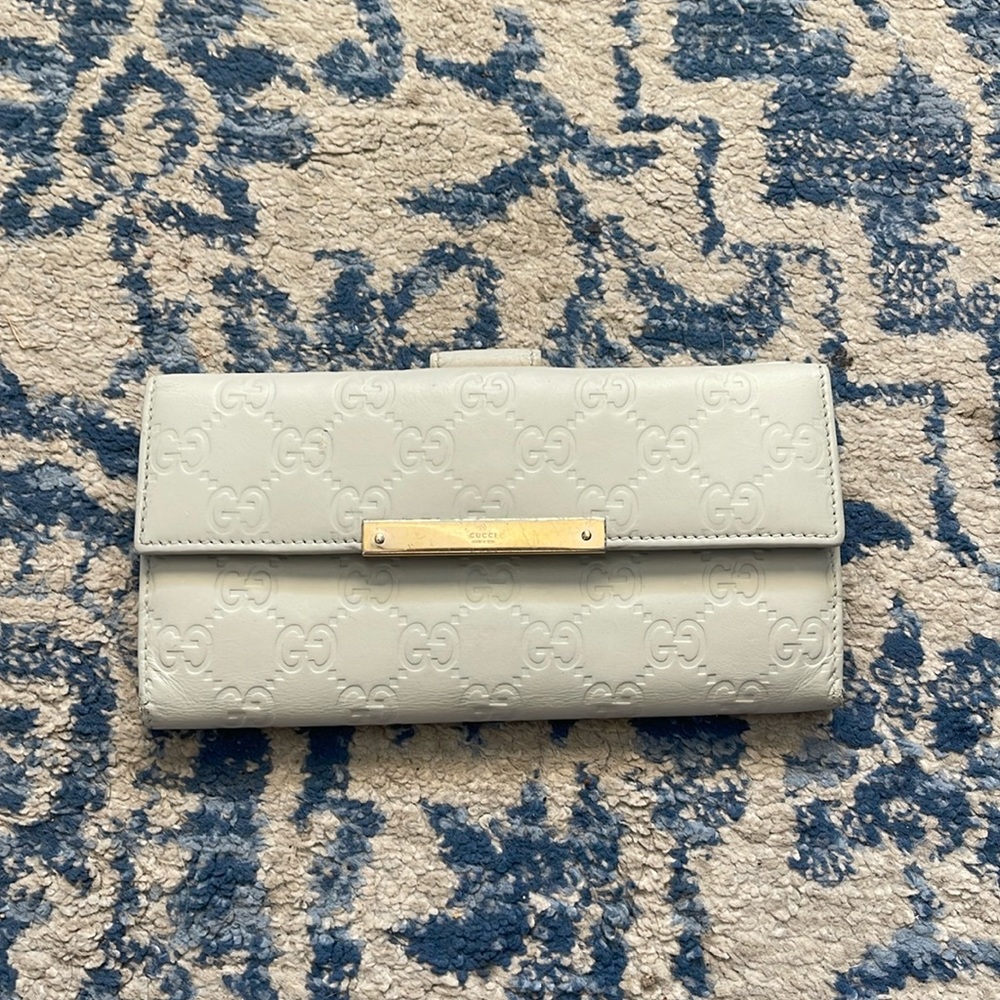 Guccissima Vintage Leather Cream/white wallet